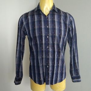 Bugatchi Large Long Sleeve Button Down Collared Dress Shirt.